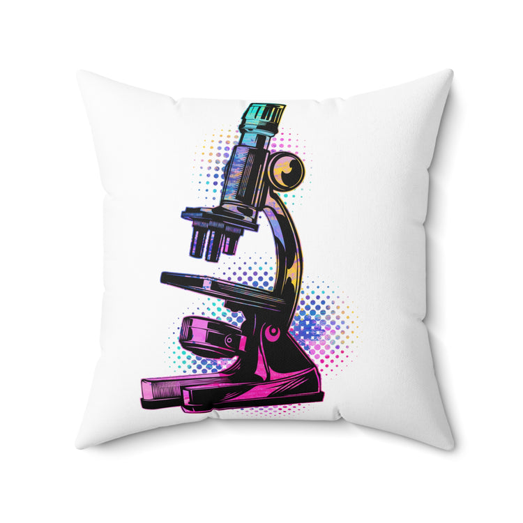 Humorous Researcher Microbiologist Scientist Tech Virology Lover Spun Polyester Square Pillow