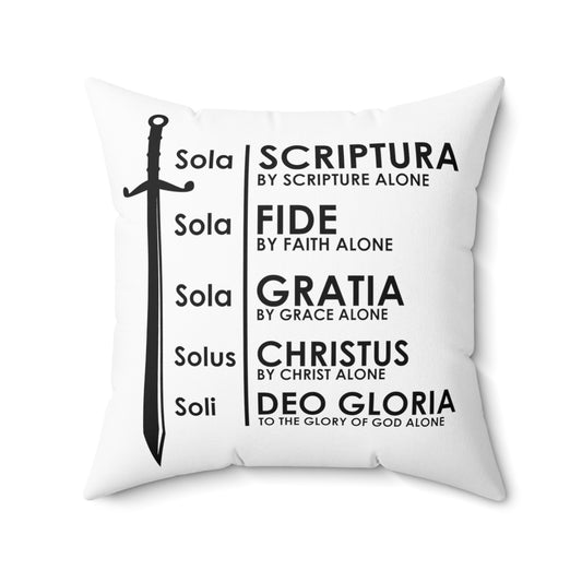 Inspiring Hispanic Renewed Christianity Uplifting Verses Spun Polyester Square Pillow