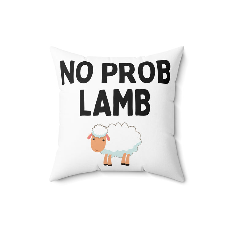 Funny Ignoring Problems Lamb Graphic Sarcastic Spun Polyester Square Pillow