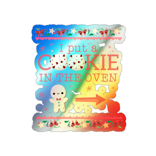 Motivational Christmastide Parenting Illustration Puns Inspirational Holographic Die-cut Stickers