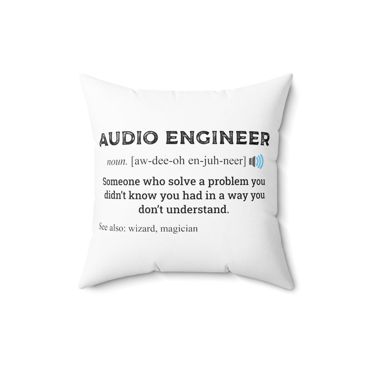 Novelty Soundman Recordist Technologist Auditory Audial Spun Polyester Square Pillow