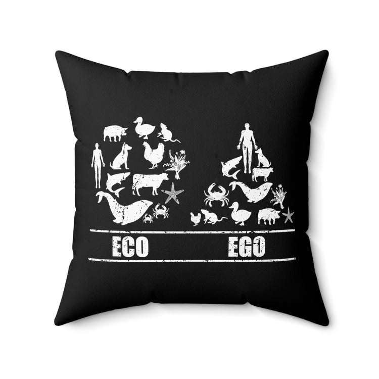 Humorous Campaign Supporting Animals Right Eco-Friendly Fruitarian Environmental Spun Polyester Square Pillow