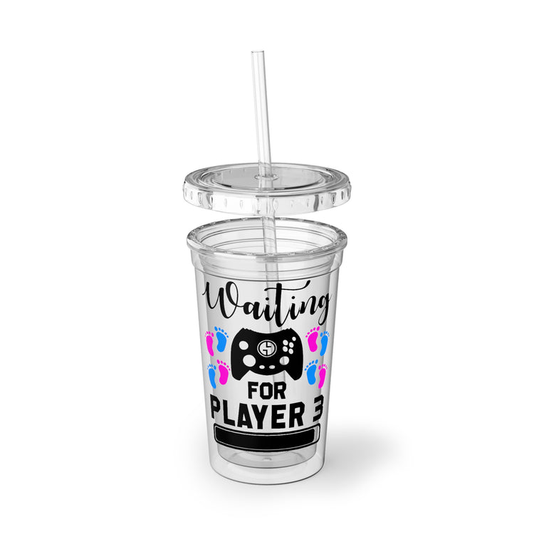 Waiting For Player Three Funny Maternity Suave Acrylic Cup