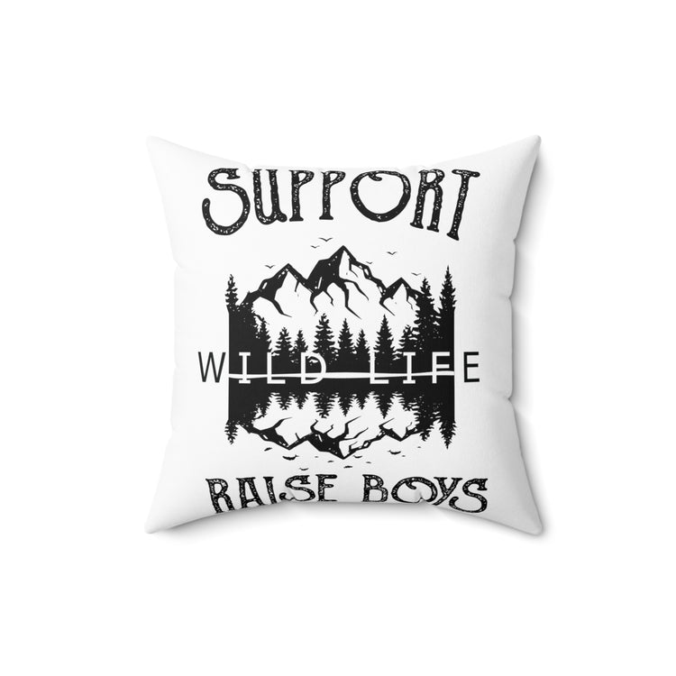 Motivational Supporting Mommas Vintage Statements Spun Polyester Square Pillow