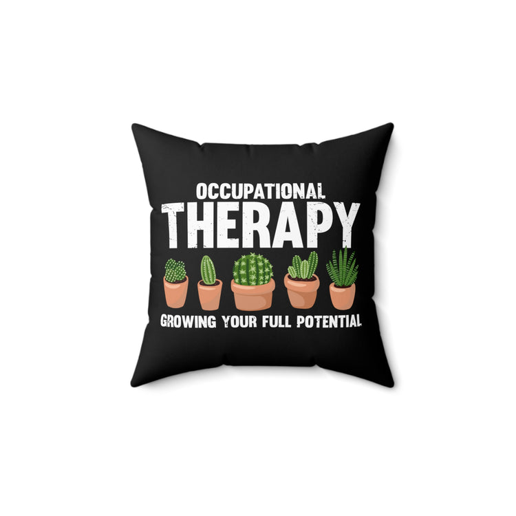 Hilarious Succa Succulent Home Gardening Horticulture Crassulaceae Spun Polyester Square Pillow