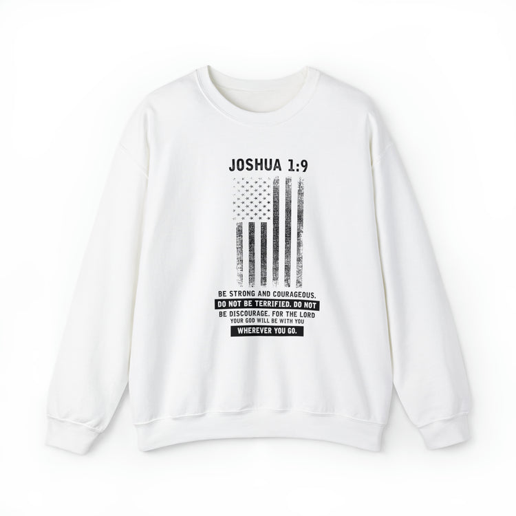 Inspiring USA Flag Joshua Christians Firefighters Catholic Pastor Unisex Crewneck Sweatshirt