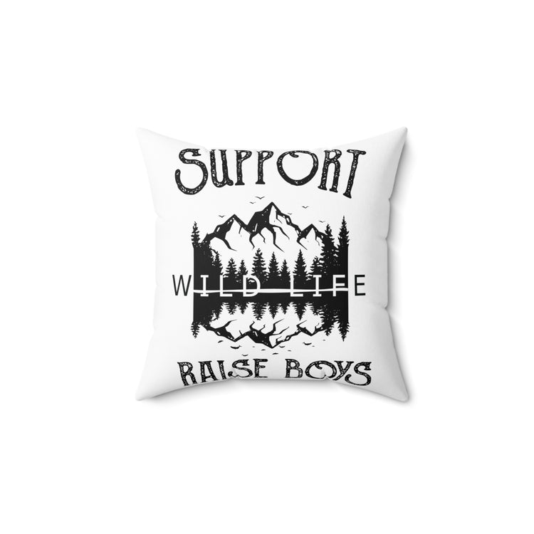 Motivational Supporting Mommas Vintage Statements Spun Polyester Square Pillow