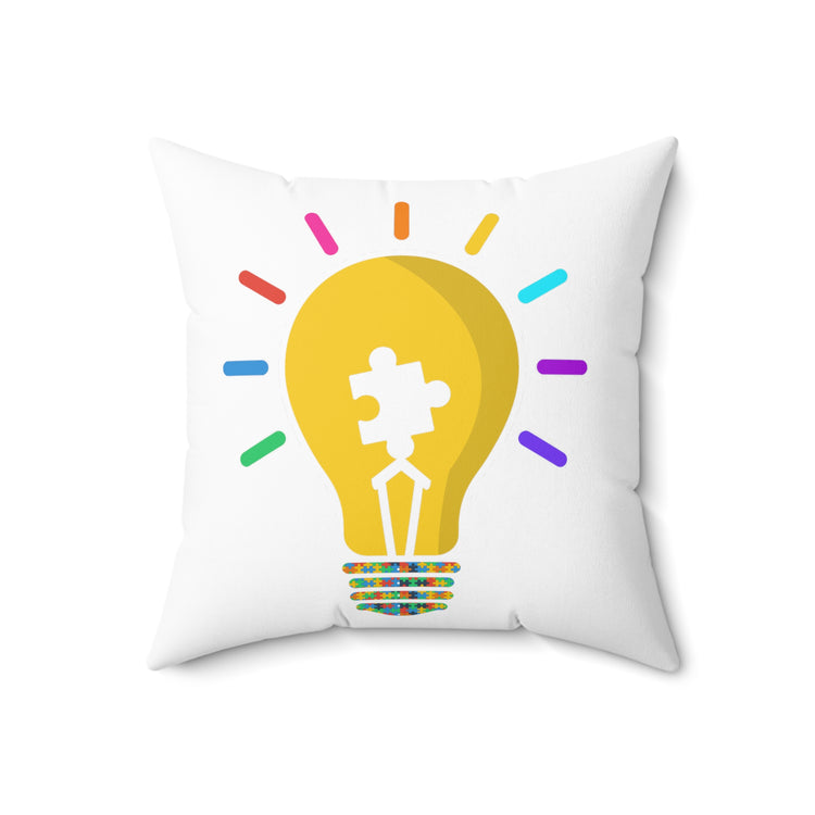 Humorous Disorders Sympathy Autism Awareness Spun Polyester Square Pillow