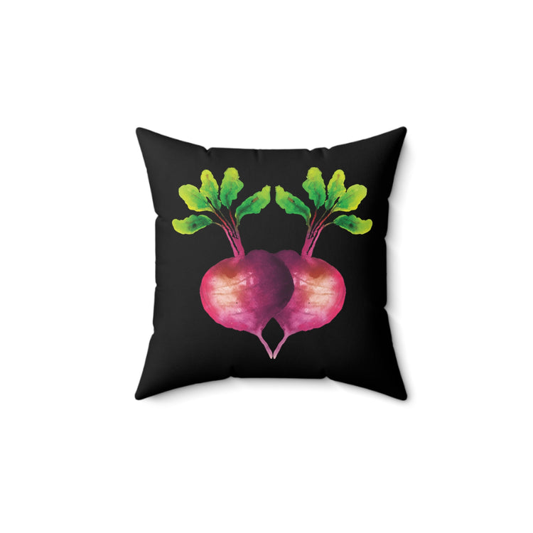 Beet Vegetable Vegetarian Clothing Vegan Plant Spun Polyester Square Pillow