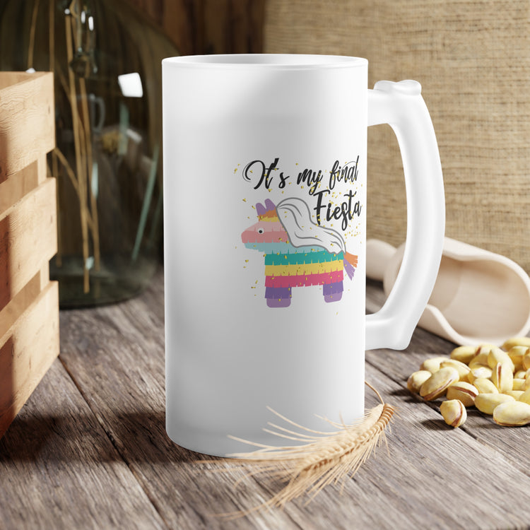 Funny Bridal Wedding Mexico Engagement Bridesmaid Festival Frosted Glass Beer Mug