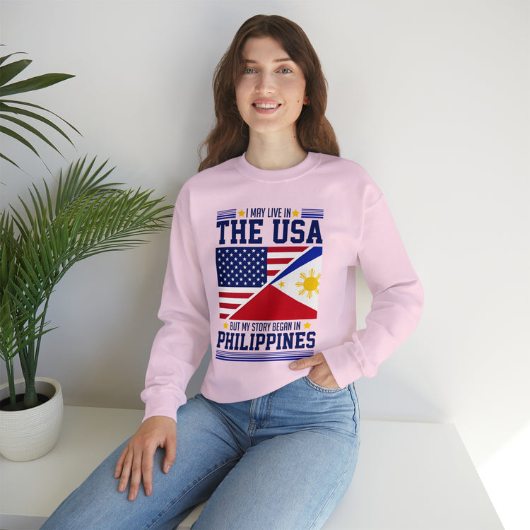 Funny American Filipinos Sarcastic Filipino Mockery USA Unisex Crewneck Sweatshirt