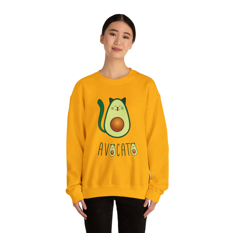 Cute Avocato For Men Women Cat Lover Unisex Crewneck Sweatshirt