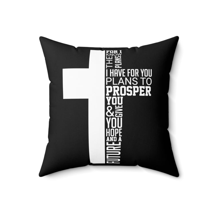 Inspirational Prosperities Christians Faithfulness Prospering Prayer Church Statements Spun Polyester Square Pillow