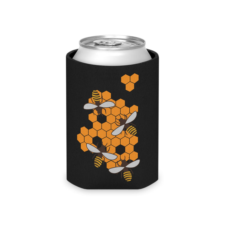 Beehive Bees Beekeeper Environmentalist Yellow Bee Hive Lover Graphic T Shirt Can Cooler