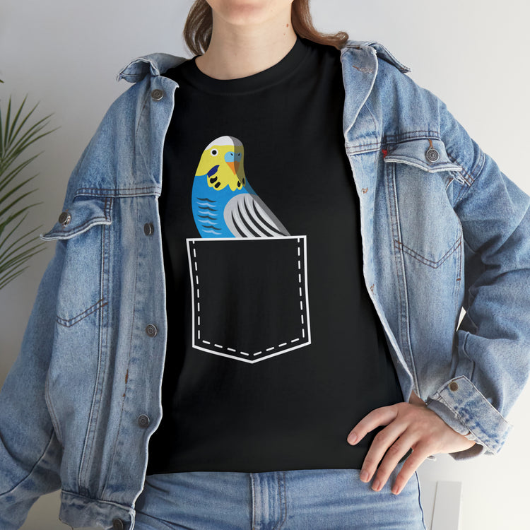 Shirt Funny Parakeets And Parrots Enthusiasts Bird Lovers Feathered Friends Enrichment T-Shirt Unisex Heavy Cotton Tee