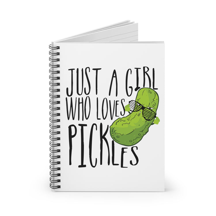 Spiral Notebook Humorous Delightful Pickle Lovers Sarcastic Sayings Foodie Gift Novelty