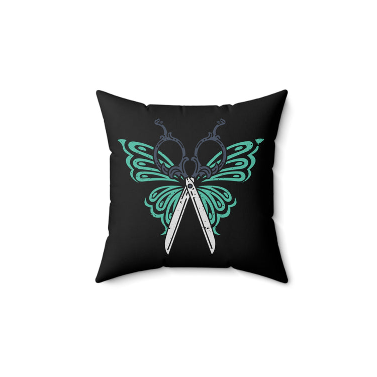 Hilarious Hairstyler Adept Virtuoso Expert Nymphalid Insect Spun Polyester Square Pillow