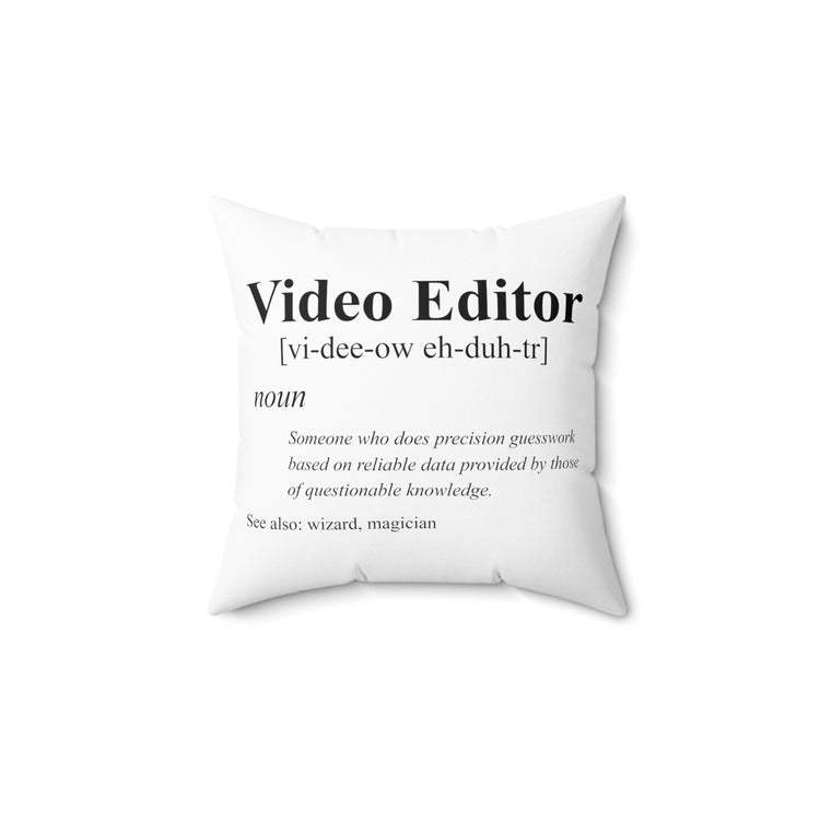 Humorous Filmmaking Moviemaking Content Creation Videography Spun Polyester Square Pillow