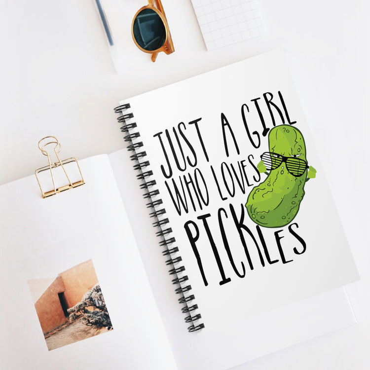 Spiral Notebook Humorous Delightful Pickle Lovers Sarcastic Sayings Foodie Gift Novelty