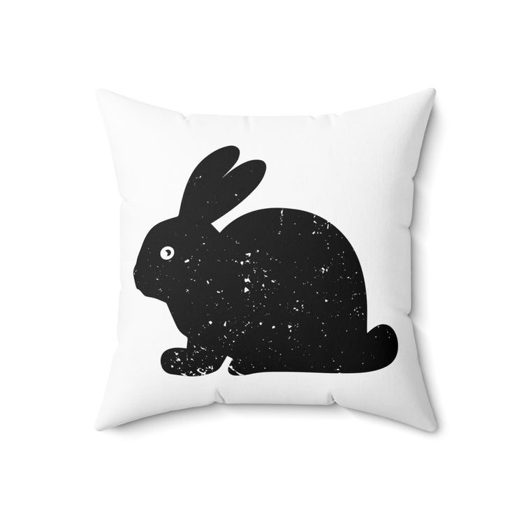 Motivational Easters Enthusiasts Bunnies Illustration Gag Spun Polyester Square Pillow