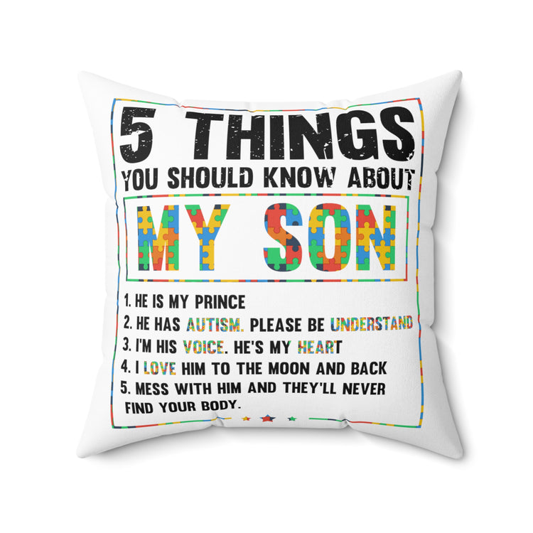 Hilarious Autism Awareness Disorders Sympathy Mutations Syndrome Spun Polyester Square Pillow