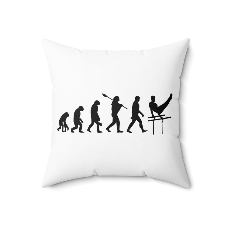 Humorous Acrobatics Athletic Triathlon Weightlifting Acrobatic Sport Spun Polyester Square Pillow