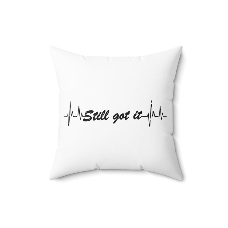 Hilarious Recovering Heartbeats Relieved Mockery Recuperating Spun Polyester Square Pillow