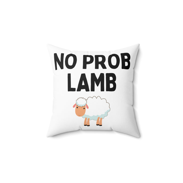 Funny Ignoring Problems Lamb Graphic Sarcastic Spun Polyester Square Pillow