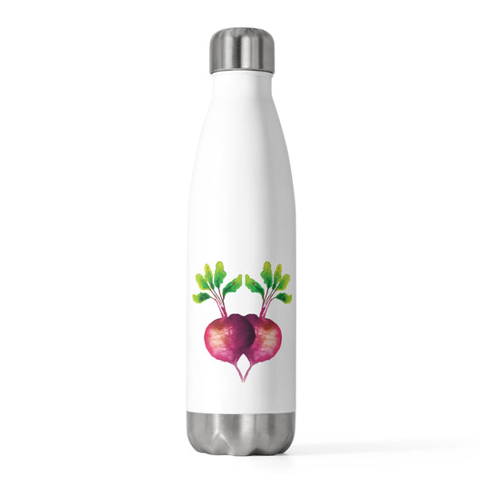 Beet Vegetable Tee Shirt Vegetarian Clothing Vegan Plant  20oz Insulated Bottle