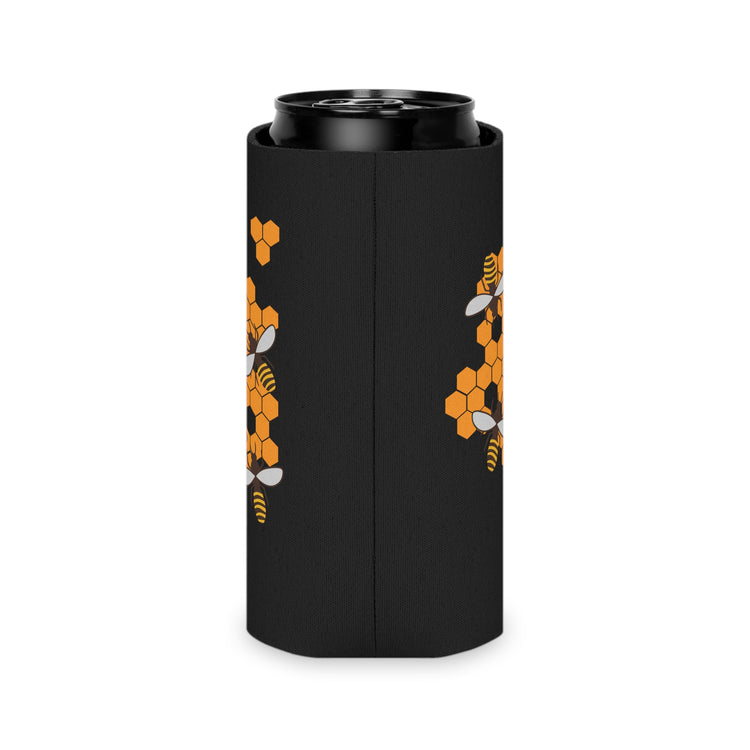 Beehive Bees Beekeeper Environmentalist Yellow Bee Hive Lover Graphic T Shirt Can Cooler