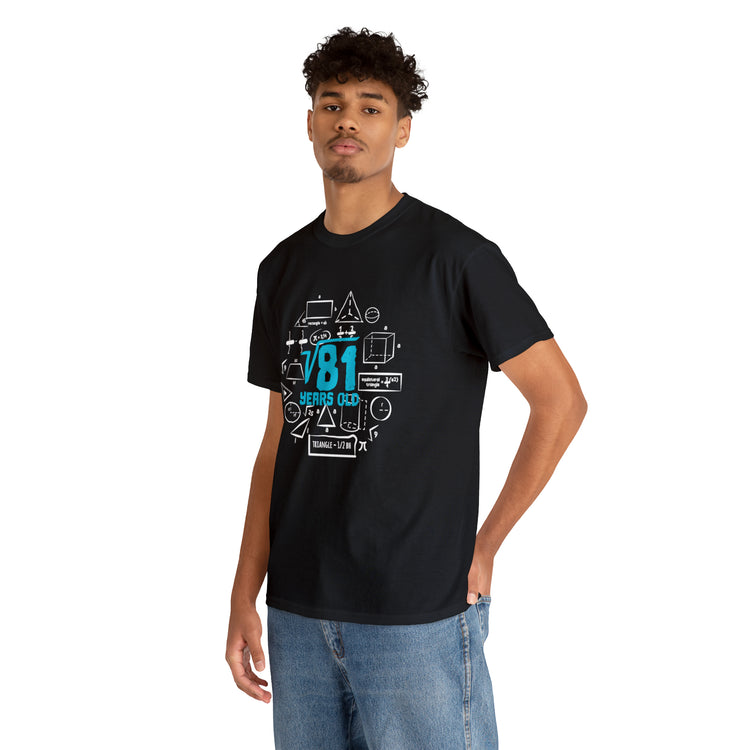 Shirt Funny Square Root 9th Birthdays Graphic Math Geek Numerical T-Shirt Unisex Heavy Cotton Tee