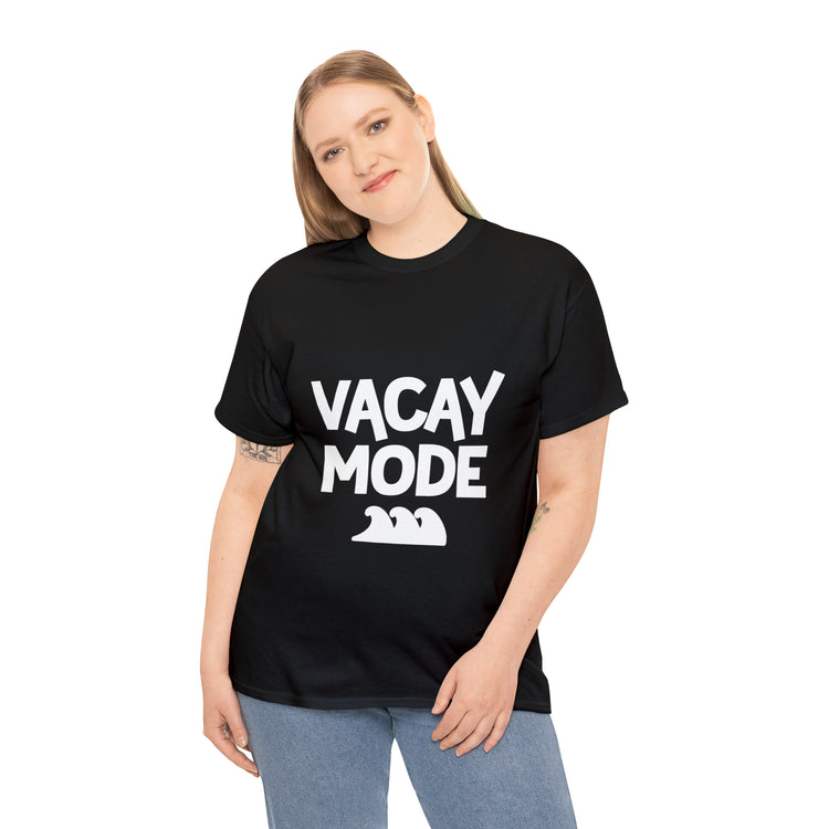 Shirt Funny Vacay Mode Travel Explore Vacation Adventure Companion T-Shirt Unisex Heavy Cotton Tee