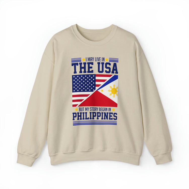 Funny American Filipinos Sarcastic Filipino Mockery USA Unisex Crewneck Sweatshirt