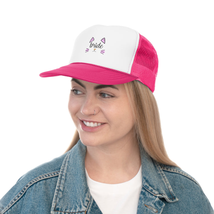 Bride Cat Bachelorette Team Bride Bridal Party Shower Gift Bridesmaid Trucker Caps