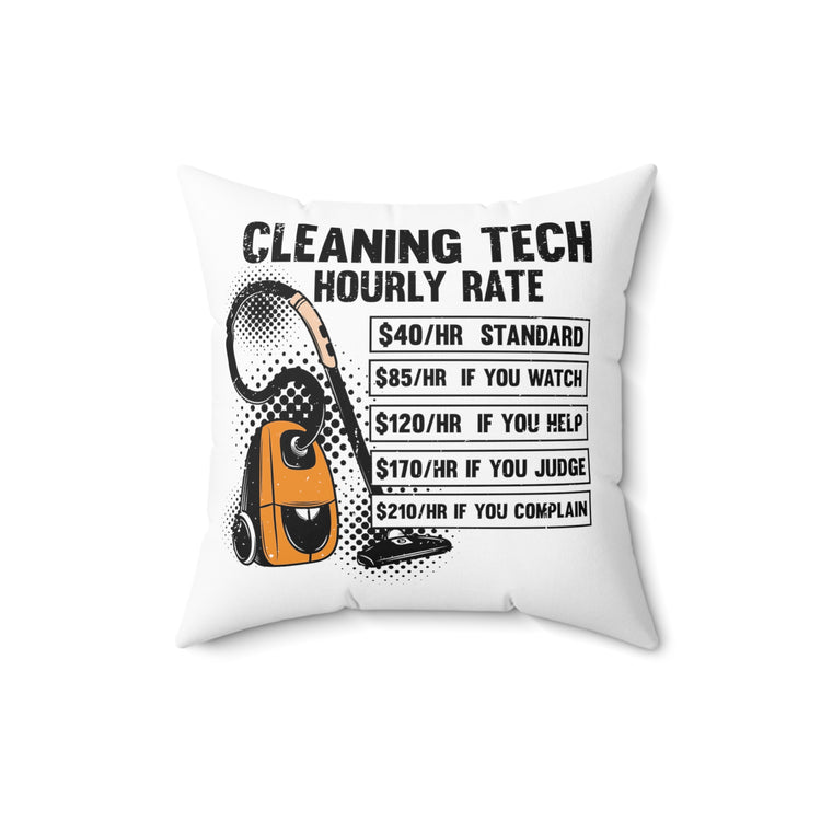 Hilarious Germophobic Pun Housekeeping Housekeeper Worker Spun Polyester Square Pillow