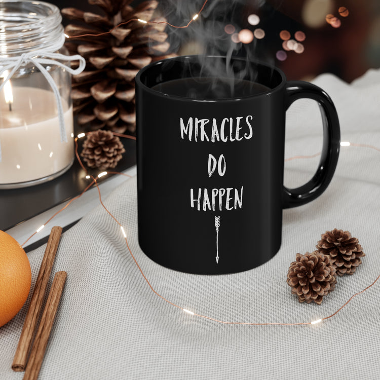 Miracles Do Happen Future Mom Maternity Clothes Black mug 11oz