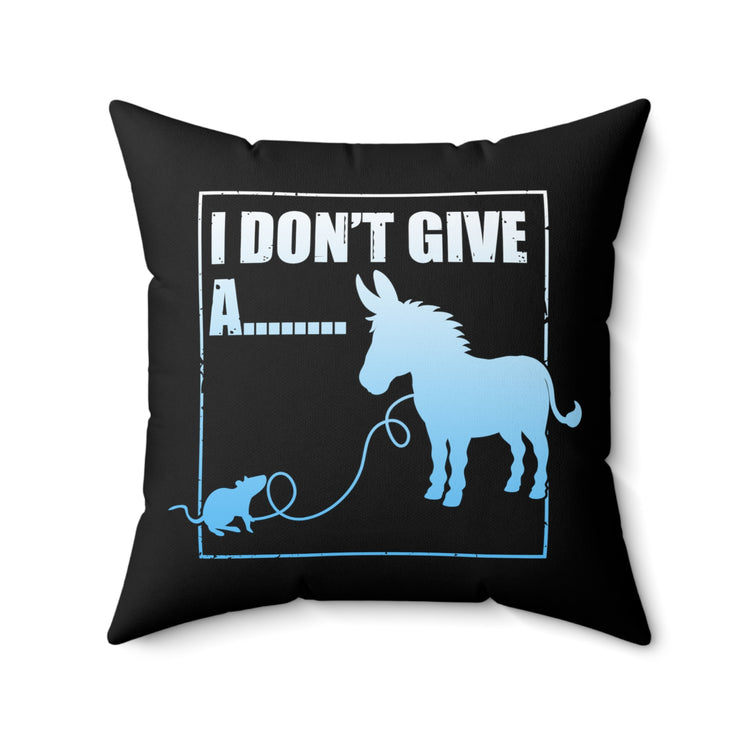 Novelty Not Giving Cares Illustration Introverted Sassiest Introverts Mockery Statements Spun Polyester Square Pillow