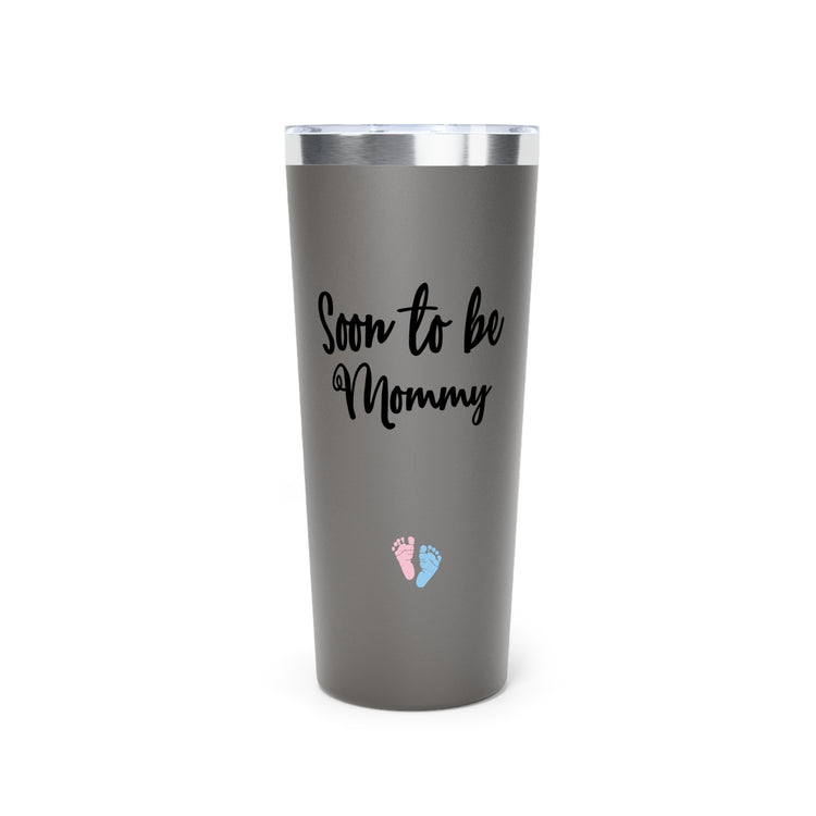 soon to be mommy Gender Reveal Copper Vacuum Insulated Tumbler, 22oz