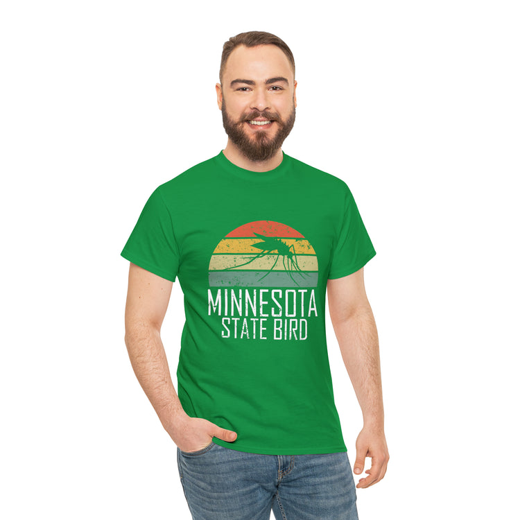 Shirt Funny Minnesota State Mosquitoes Bug Graphic Camping Outdoor Insect Wilderness T-Shirt Unisex Heavy Cotton Tee