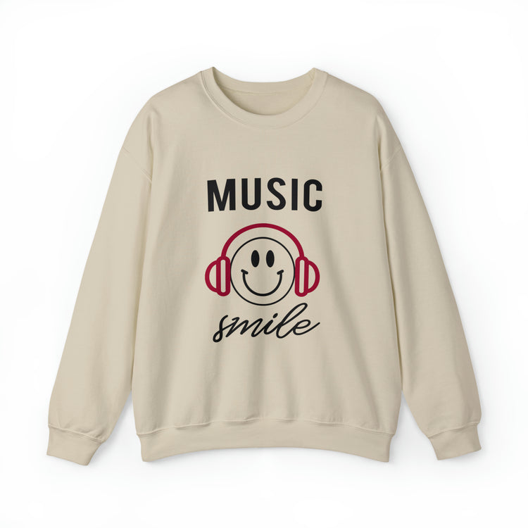 Awesome Music Lover Smiley DJ Face Awesome Unisex Crewneck Sweatshirt