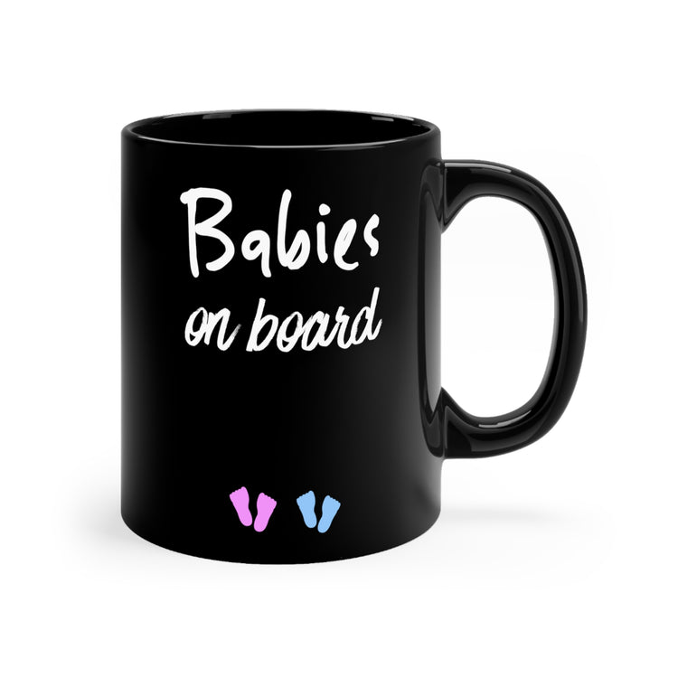 Babies On Board Baby Bump Shirt Black mug 11oz