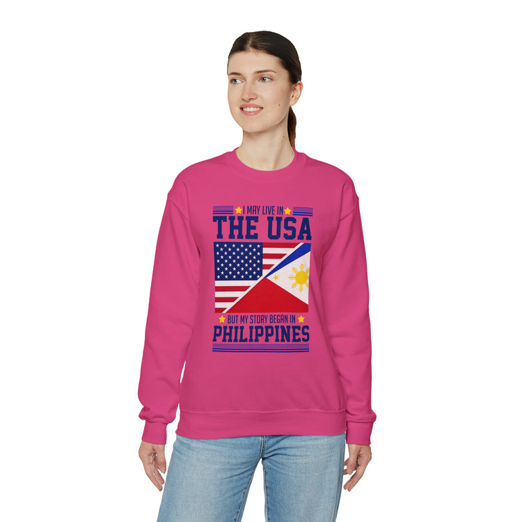 Funny American Filipinos Sarcastic Filipino Mockery USA Unisex Crewneck Sweatshirt