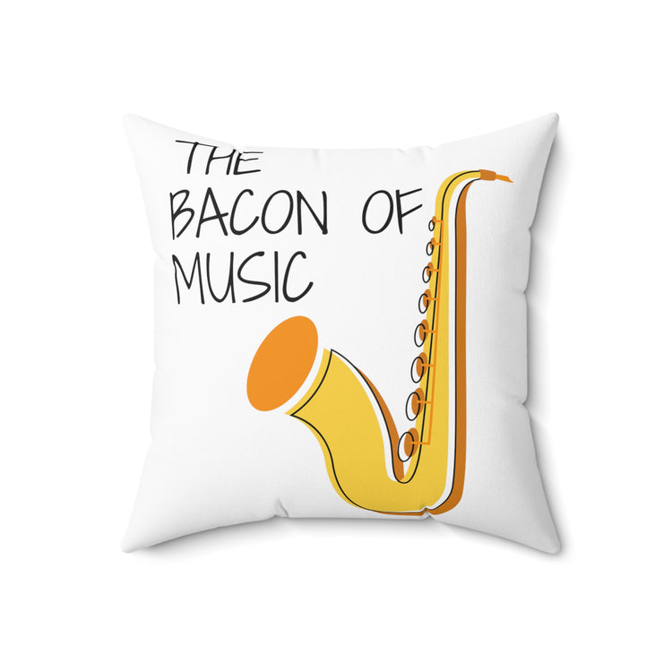 Novelty Musical Instrument Clarinet Musician Hilarious Saxophonists Maestro Spun Polyester Square Pillow