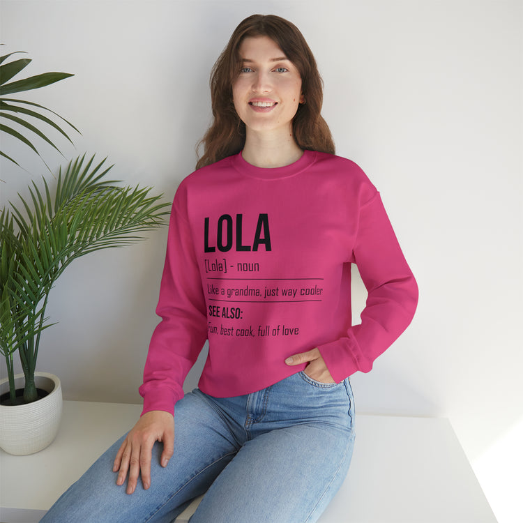 Hilarious Lola's Grandmother Nan Nanny Filipinos Moms Nanna Unisex Crewneck Sweatshirt