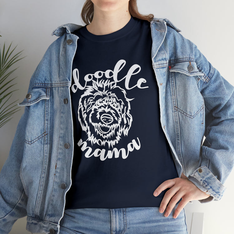 Shirt Funny Doodle Mama Paws and Play Furry Friend Dog Owner Lover T-Shirt Unisex Heavy Cotton Tee