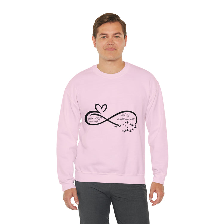 Vintage Memorial Heart Love Sign Grieving Illustration Wife Unisex Crewneck Sweatshirt