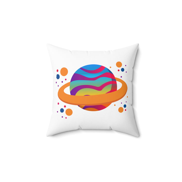 Novelty Galaxy Galaxies Orbit Planets Enthusiast Spun Polyester Square Pillow