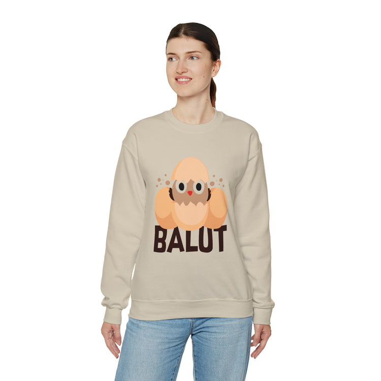 Funny Prideful Filipino Balut Illustration Philippines Balut Unisex Crewneck Sweatshirt