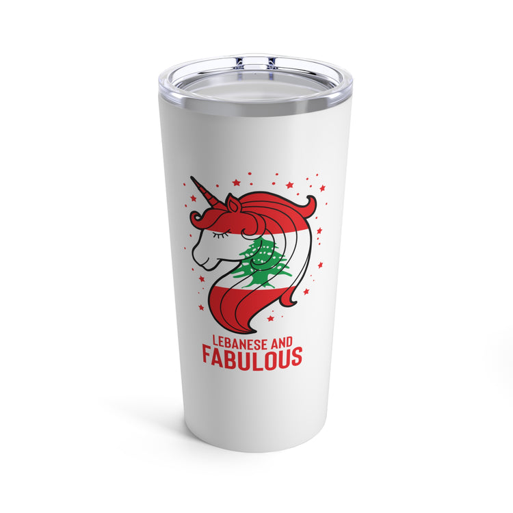 Humorous Lebanese Christmas Magical Horse Nationalistic Novelty Tumbler 20oz