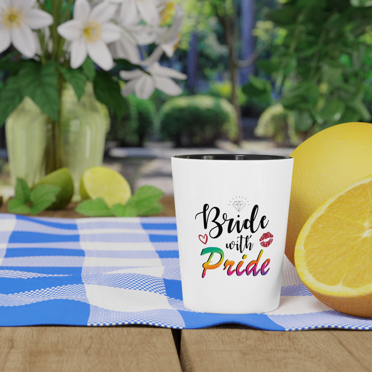 Humorous LGBTQ Bridal Appreciation Statements Graphic Puns  Hilarious Supportive Bridesmaid Illustration Quote Shot Glass